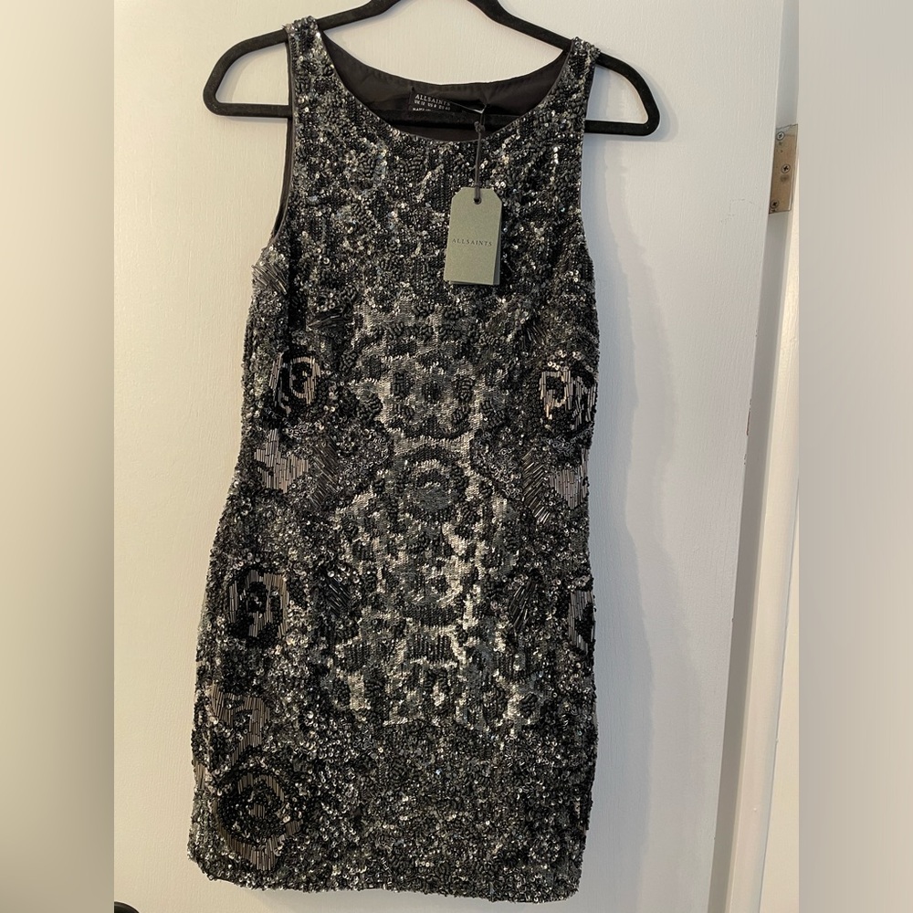NWT Stunning All Saints Beaded Dress